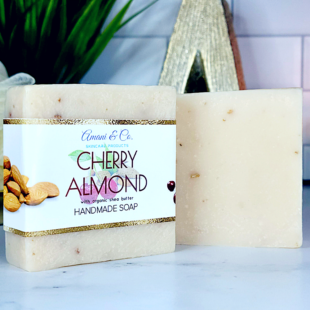 Cherry Almond Handmade Shea Butter Soap - amaninco