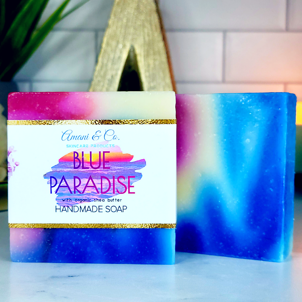 Blue Paradise Handmade Shea Butter Soap - amaninco