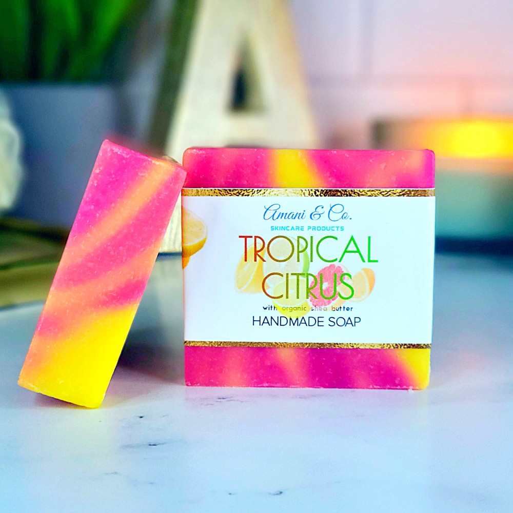 
            
                Load image into Gallery viewer, Tropical Citrus Handmade Shea Butter Soap - amaninco
            
        