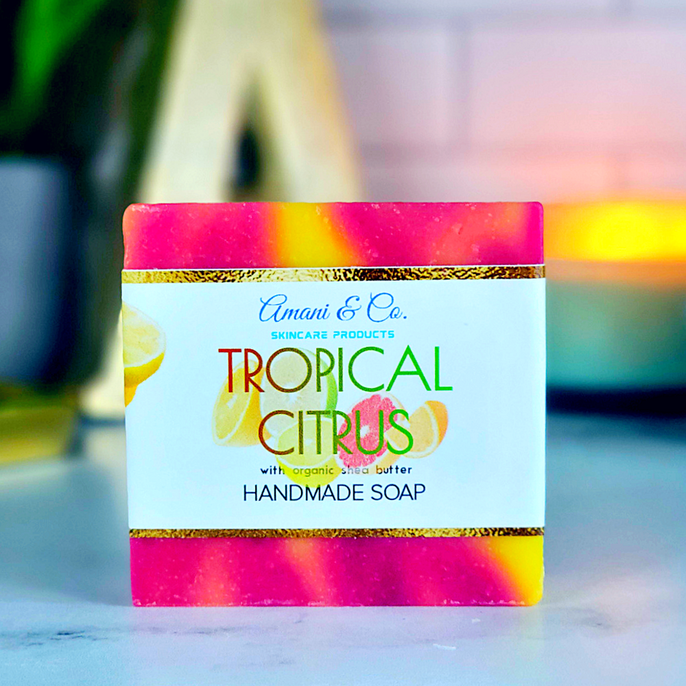 
            
                Load image into Gallery viewer, Tropical Citrus Handmade Shea Butter Soap - amaninco
            
        