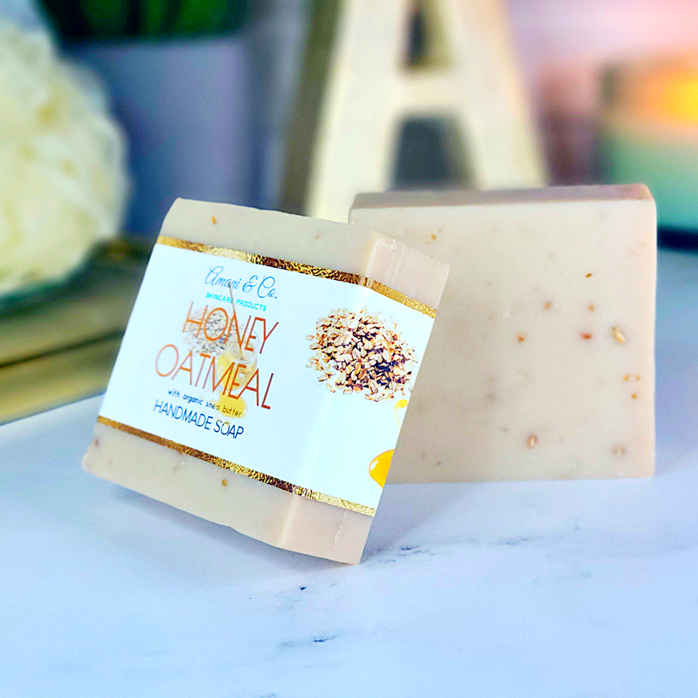 
            
                Load image into Gallery viewer, Honey Oatmeal Handmade Shea Butter Soap - amaninco
            
        