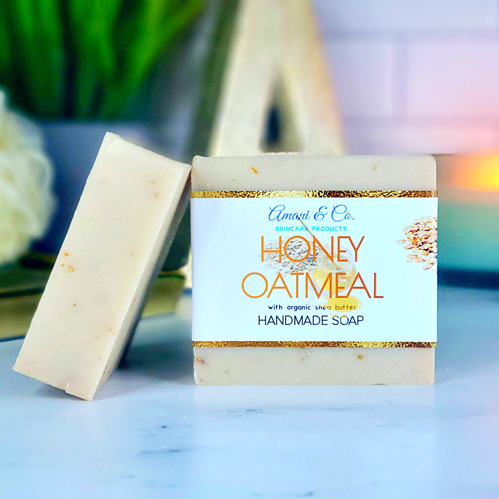 
            
                Load image into Gallery viewer, Honey Oatmeal Handmade Shea Butter Soap - amaninco
            
        