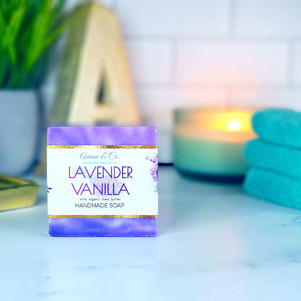 Lavender & Vanilla Handmade Shea Butter Soap - amaninco