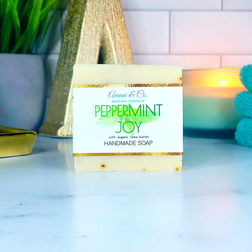 Peppermint Joy Handmade Shea Butter Soap - amaninco