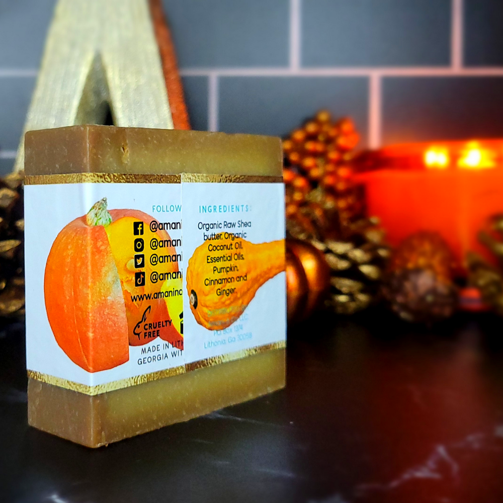 Pumpkin Spice Handmade Shea Butter Soap - amaninco