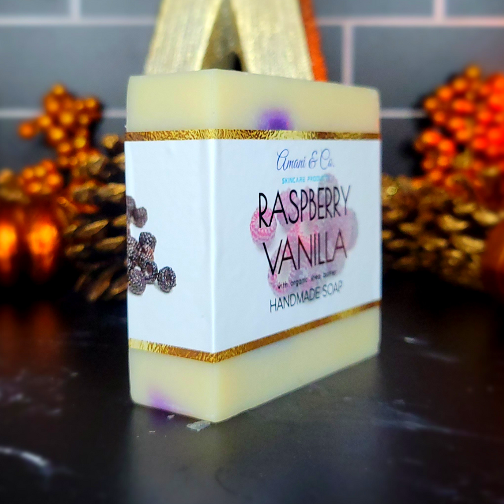 Raspberry Vanilla Handmade Shea Butter Soap - amaninco