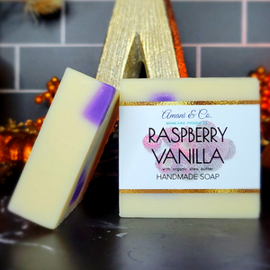 Raspberry Vanilla Handmade Shea Butter Soap - amaninco