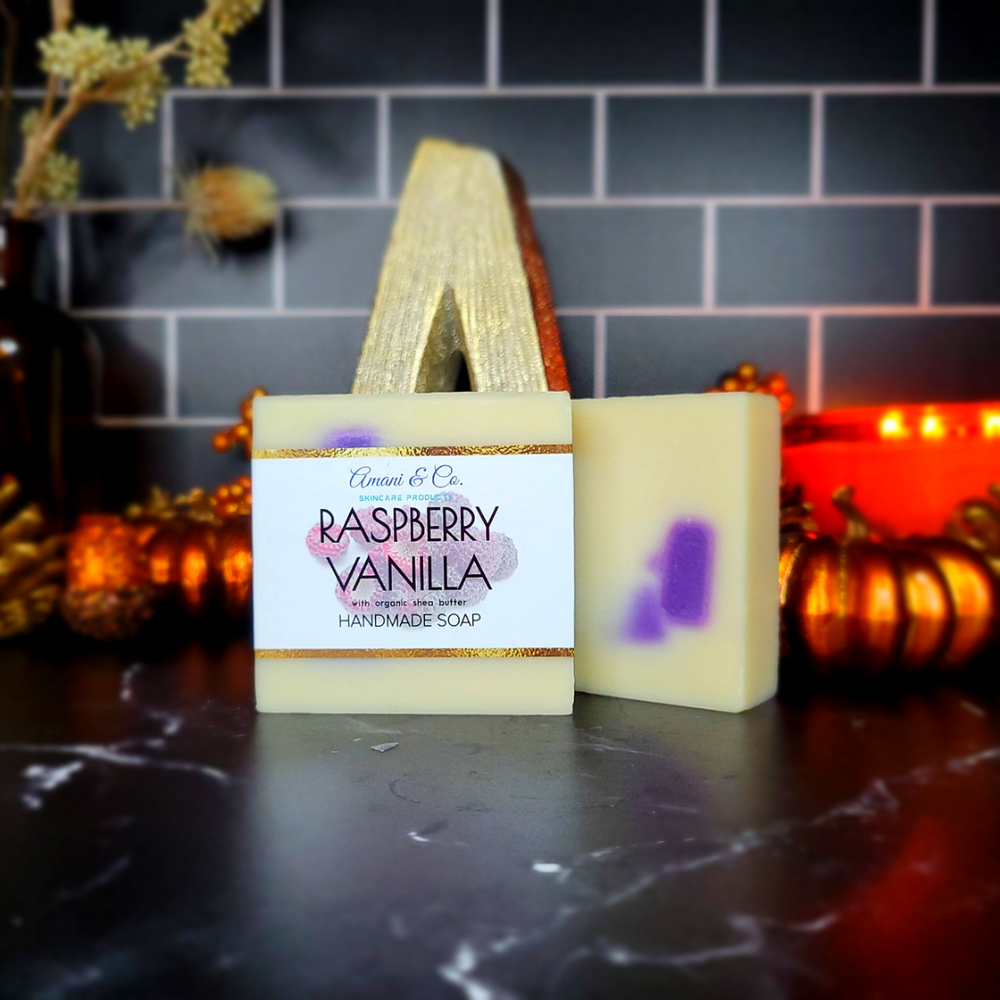 
            
                Load image into Gallery viewer, Raspberry Vanilla Handmade Shea Butter Soap - amaninco
            
        