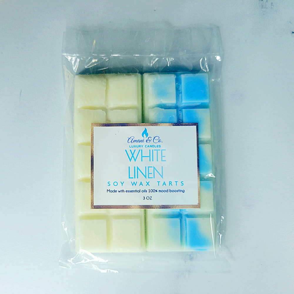 White Linen Luxury Wax Tarts - amaninco