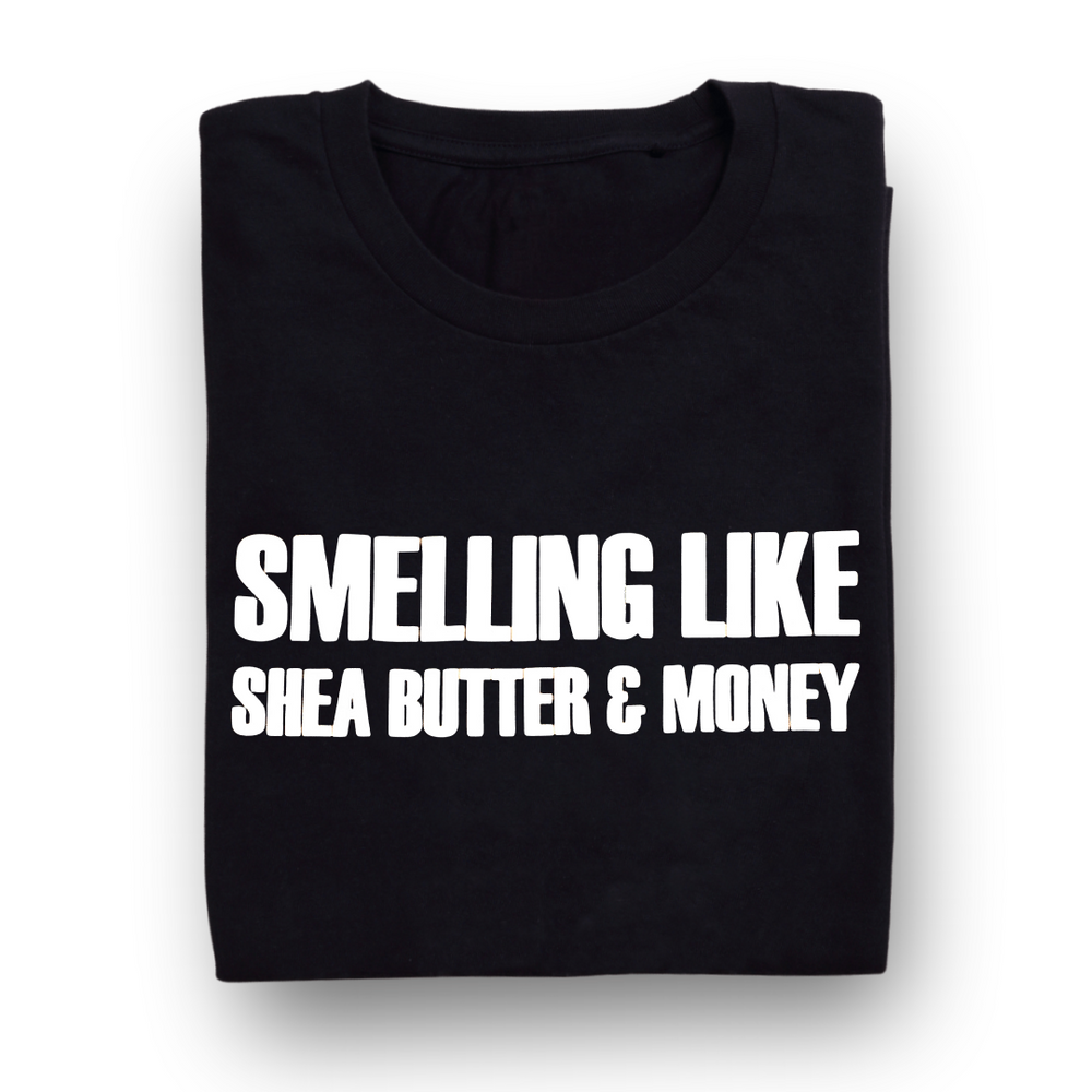 
            
                Load image into Gallery viewer, Smelling Like Shea Butter &amp;amp; Money T-shirt Unisex - amaninco
            
        