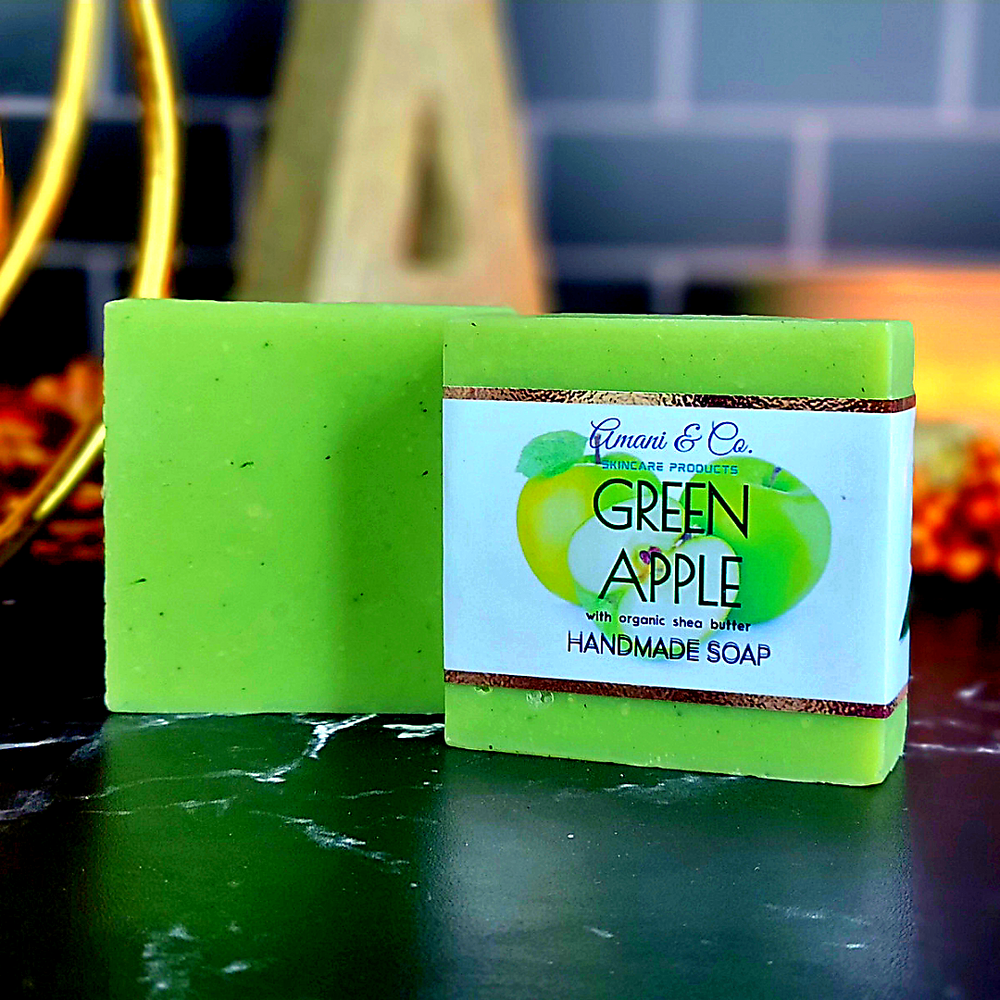 Green Apple Handmade Shea Butter Soap - amaninco