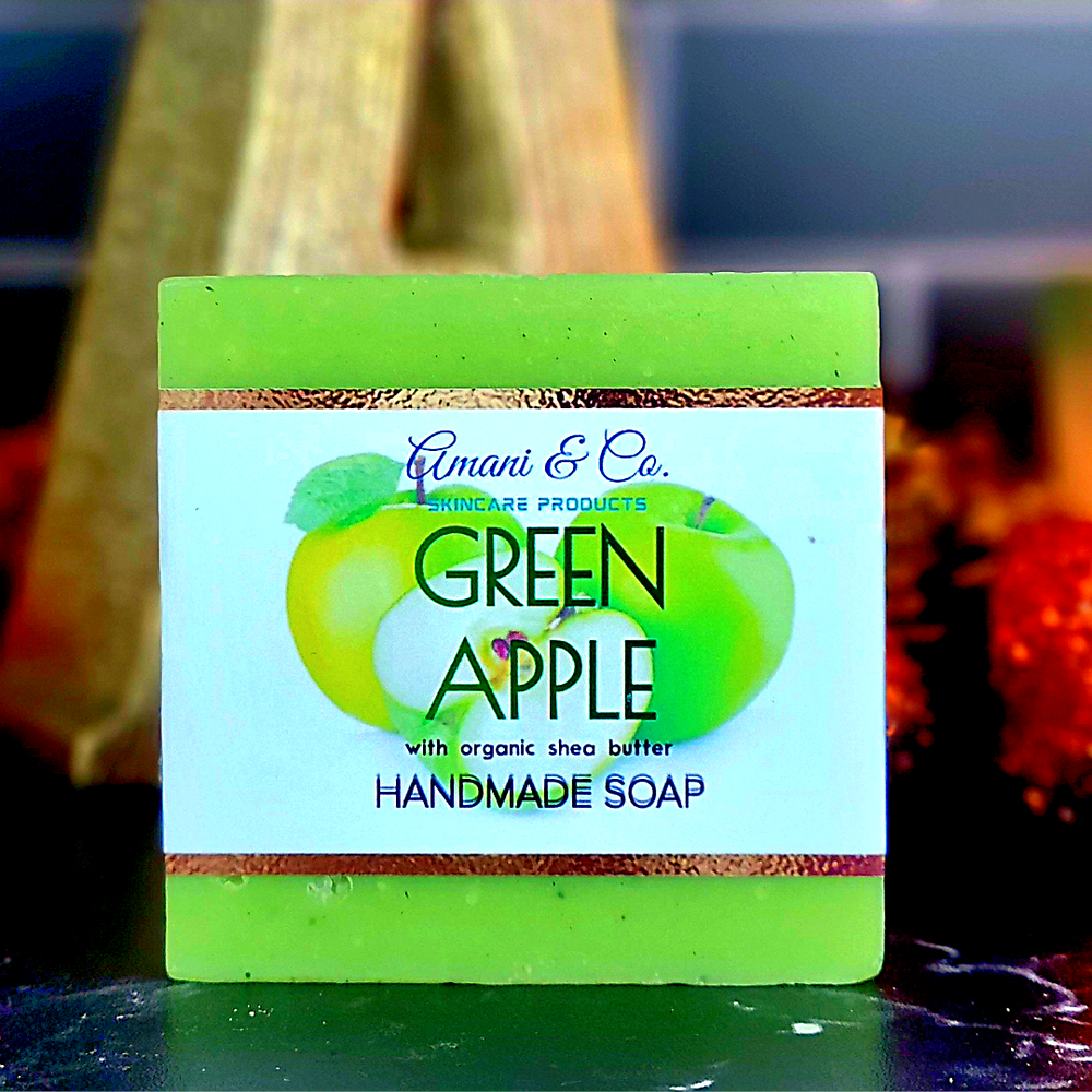 Green Apple Handmade Shea Butter Soap - amaninco