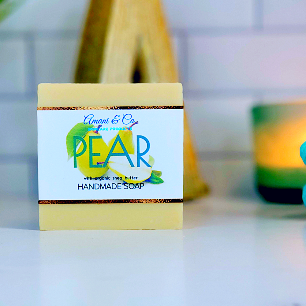 Pear Handmade Shea Butter Soap - amaninco